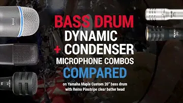 Bass Drum microphone combos Shure Beta 52A SM81 Sennheiser MD 421 II Audix f14 f15 Remo Pinstripe