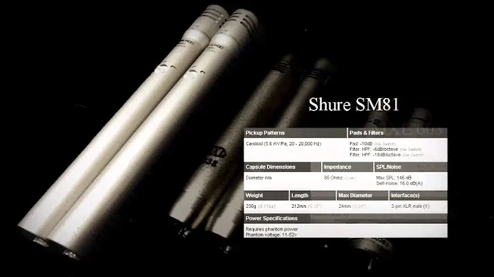 Overhead mics rock shootout - Shure SM81, MXL 603, Behringer C2